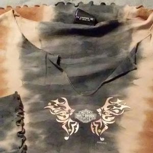 Women's Long sleeved belled tye dye shirt